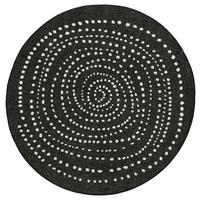 OUTDOORTEPPICH 200 cm Twin Creme, Schwarz  - Creme/Schwarz, Design, Kunststoff (200cm)
