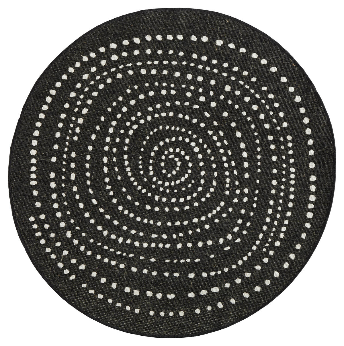 OUTDOORTEPPICH 200 cm Twin Creme, Schwarz  - Creme/Schwarz, Design, Kunststoff (200cm)