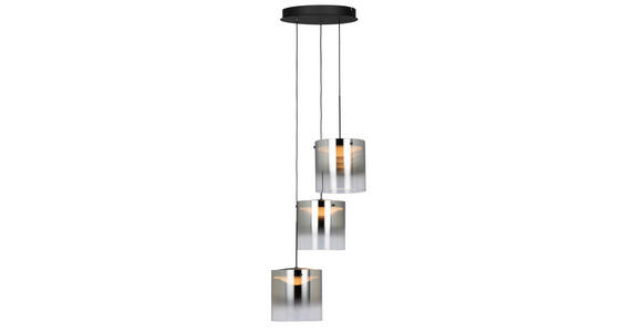 LED-HÄNGELEUCHTE Baia 40/180 cm   - Schwarz, Design, Glas/Metall (40/180cm) - Dieter Knoll