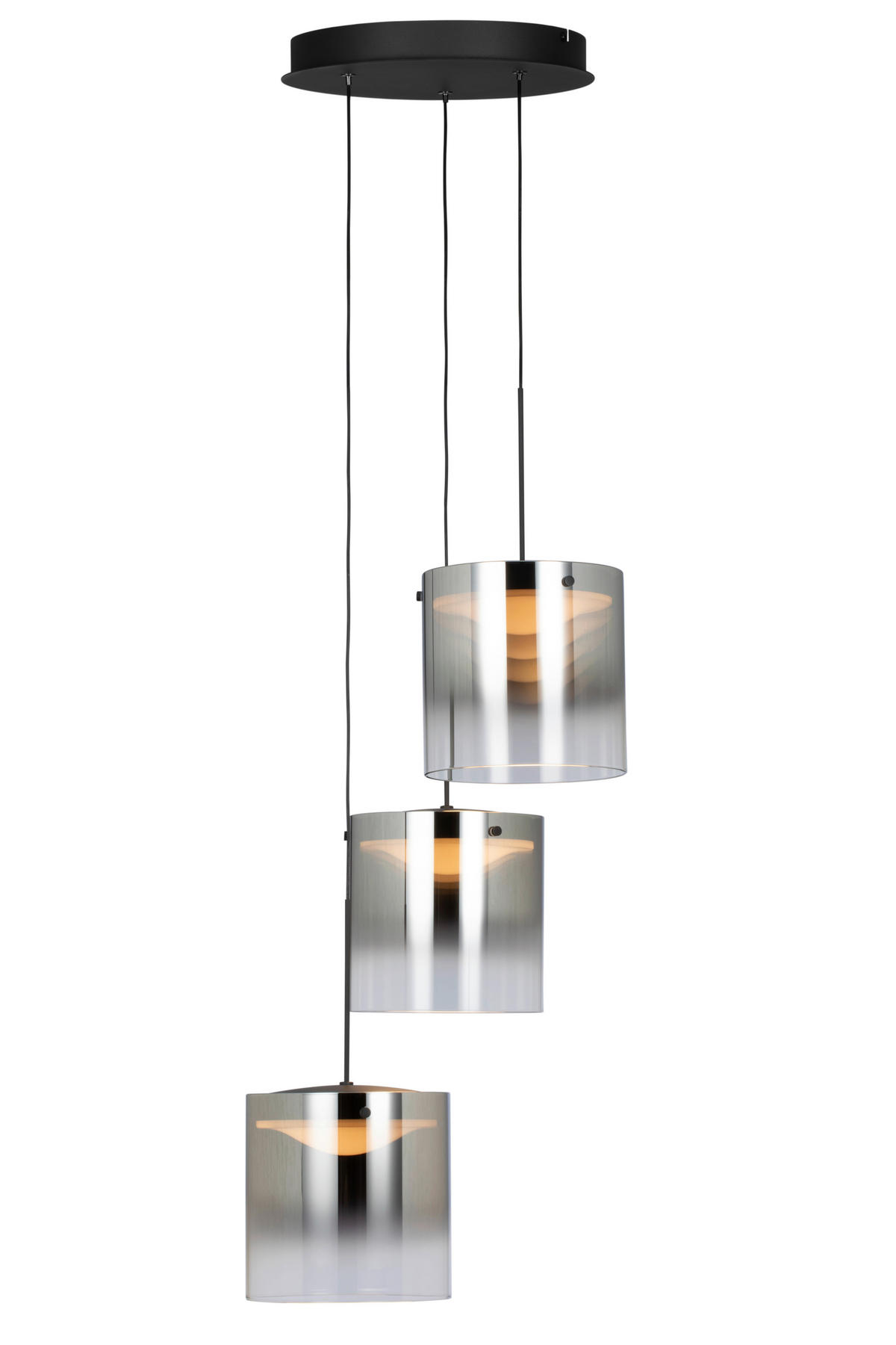 ZÁVĚSNÉ LED SVÍTIDLO, 40/180 cm  - černá, Design, kov/sklo (40/180cm) - Dieter Knoll