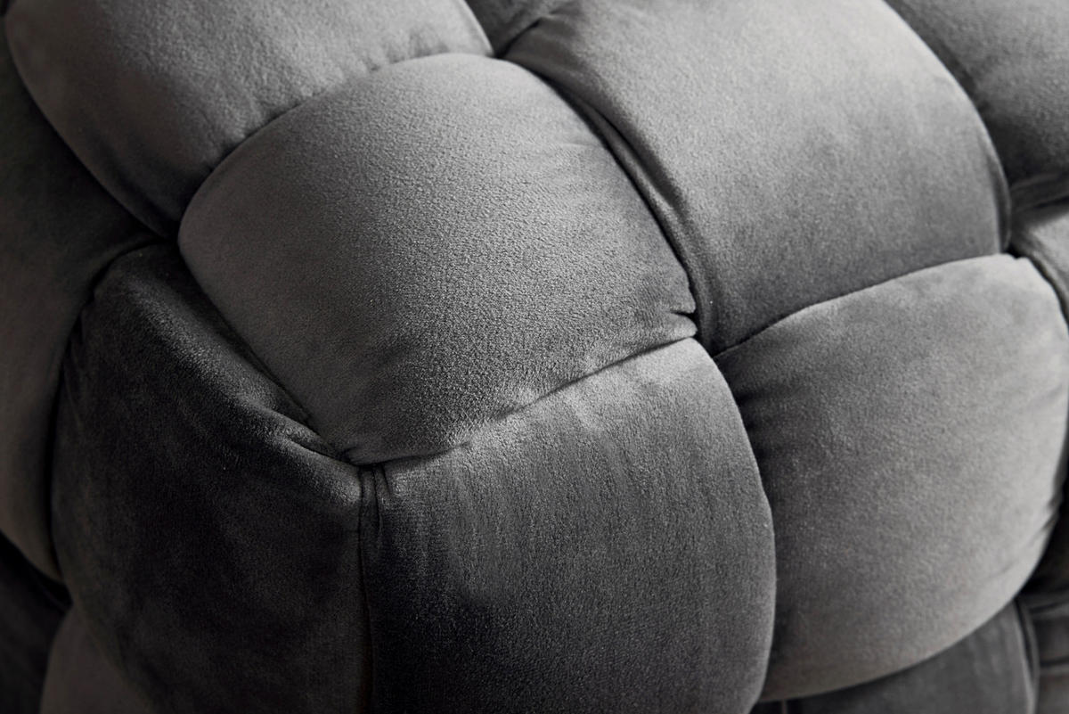 SITZWÜRFEL Samt  - Grau, MODERN, Textil (78/43/78cm)