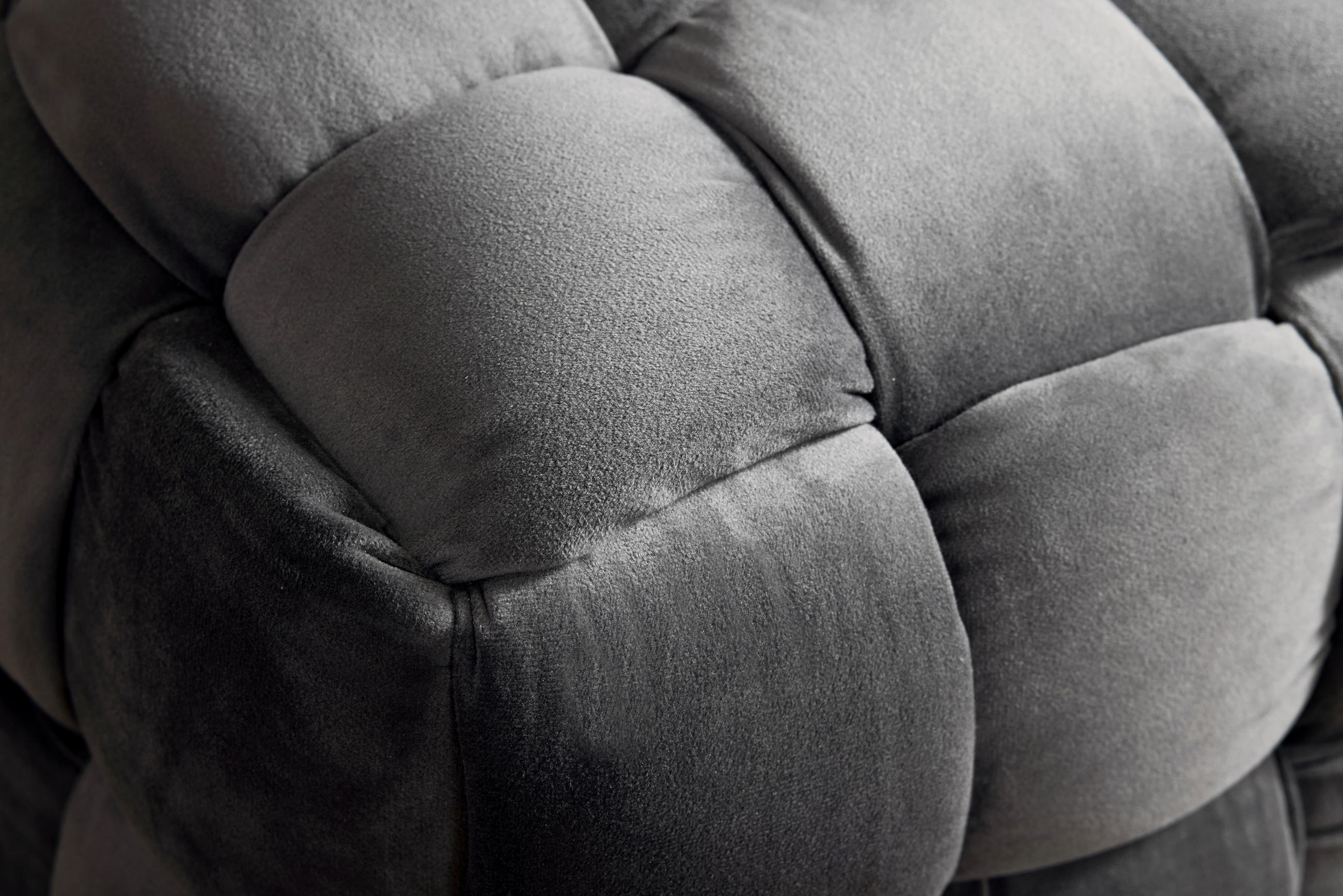 Thumbnail - Sitzwürfel, Grau, Textil, 78x43x78 cm, Indoor, Sitzfläche gepolstert, formstabil, Wohnzimmer, Hocker, Sitzwürfel