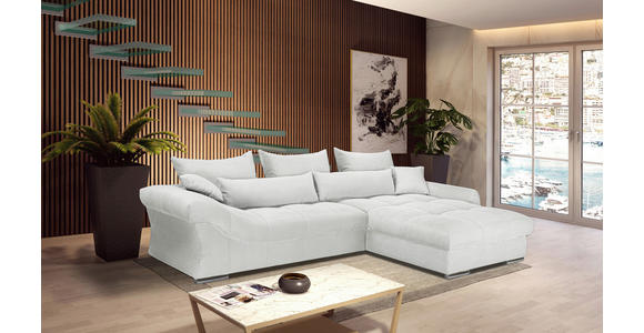 ECKSOFA Naturfarben Cord Zierkissen, Rückenkissen, Rücken echt  - Chromfarben/Naturfarben, KONVENTIONELL, Textil/Metall (335/225cm) - Carryhome