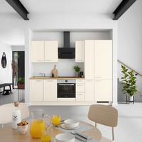 KÜCHENLEERBLOCK Touch 270 cm  in Eichefarben, Magnolie  - Edelstahlfarben/Eichefarben, MODERN, Holzwerkstoff/Metall (270cm) - Nobilia