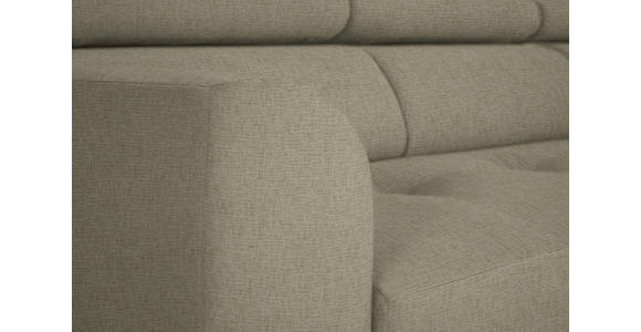ECKSOFA  in Chenille Beige  280/205 cm  - Beige/Schwarz, Design, Textil/Metall (280/205cm) - Xora