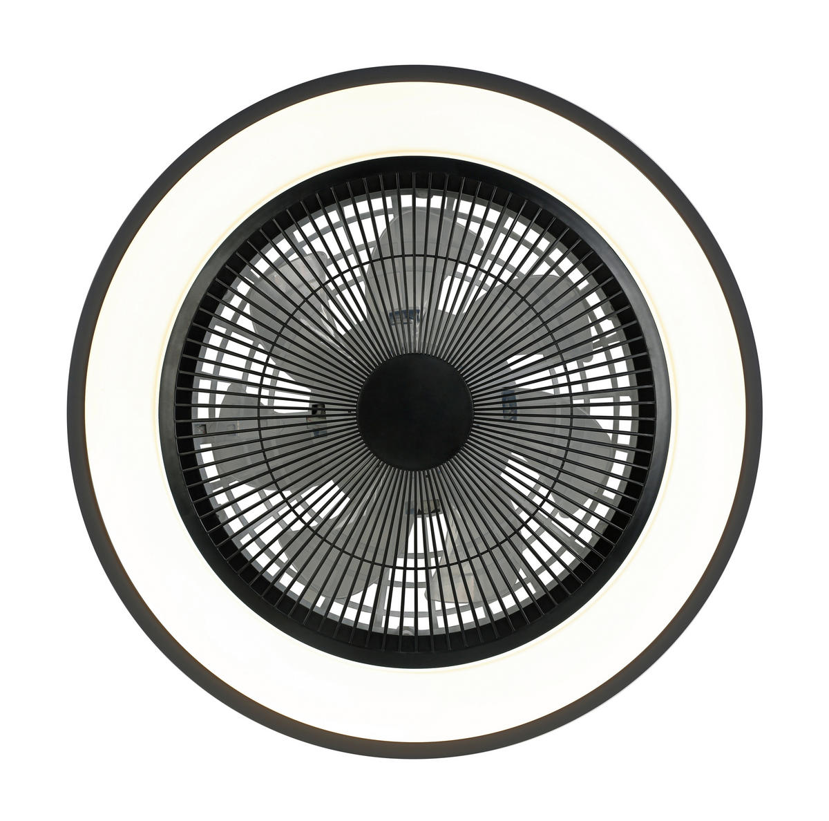 DECKENVENTILATOR - Schwarz/Weiß, Trend, Kunststoff/Metall (58/14,5cm) - Mican