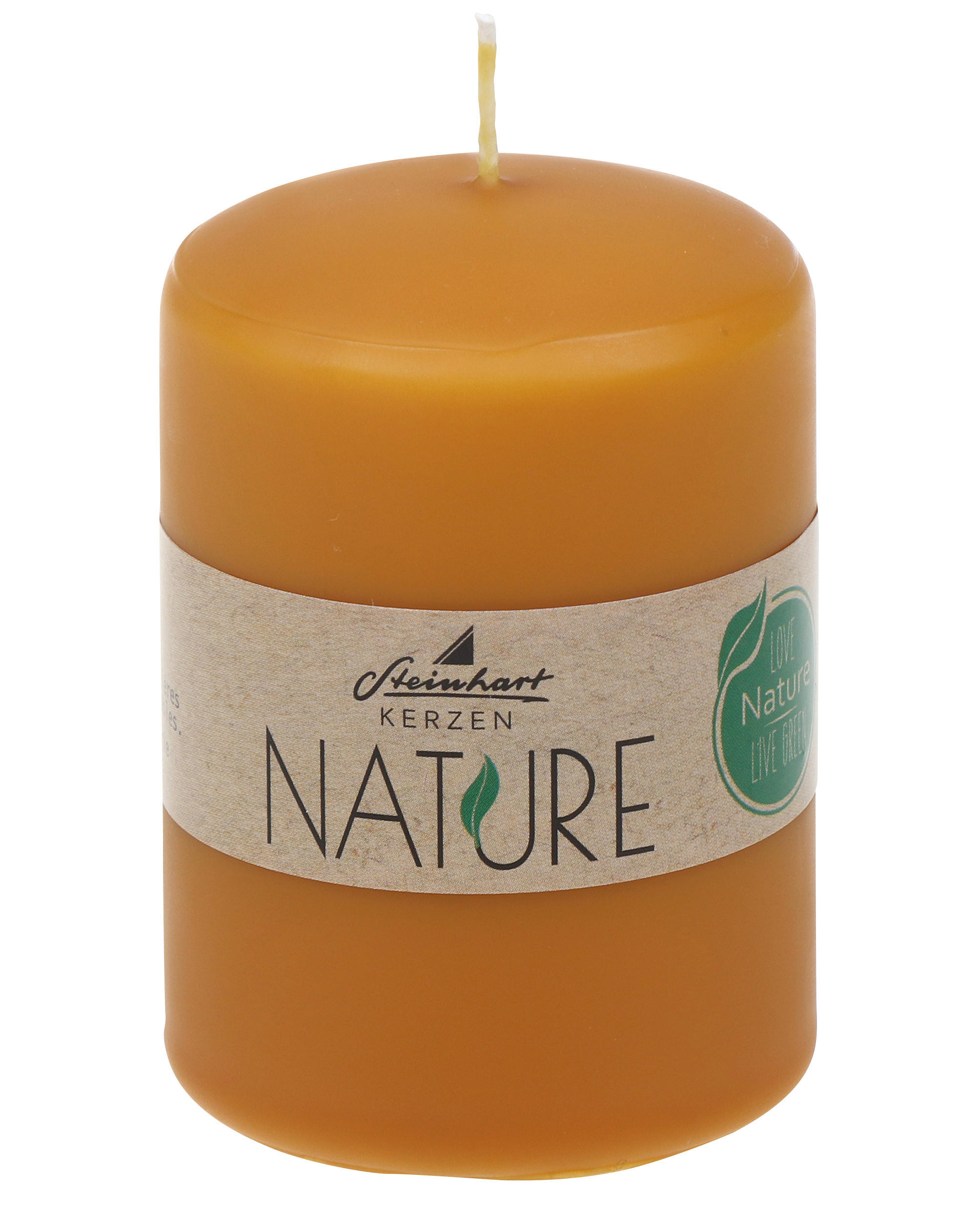 STUMPENKERZE  - Honig, Basics, Naturmaterialien (5,7/8,0cm) - Steinhart