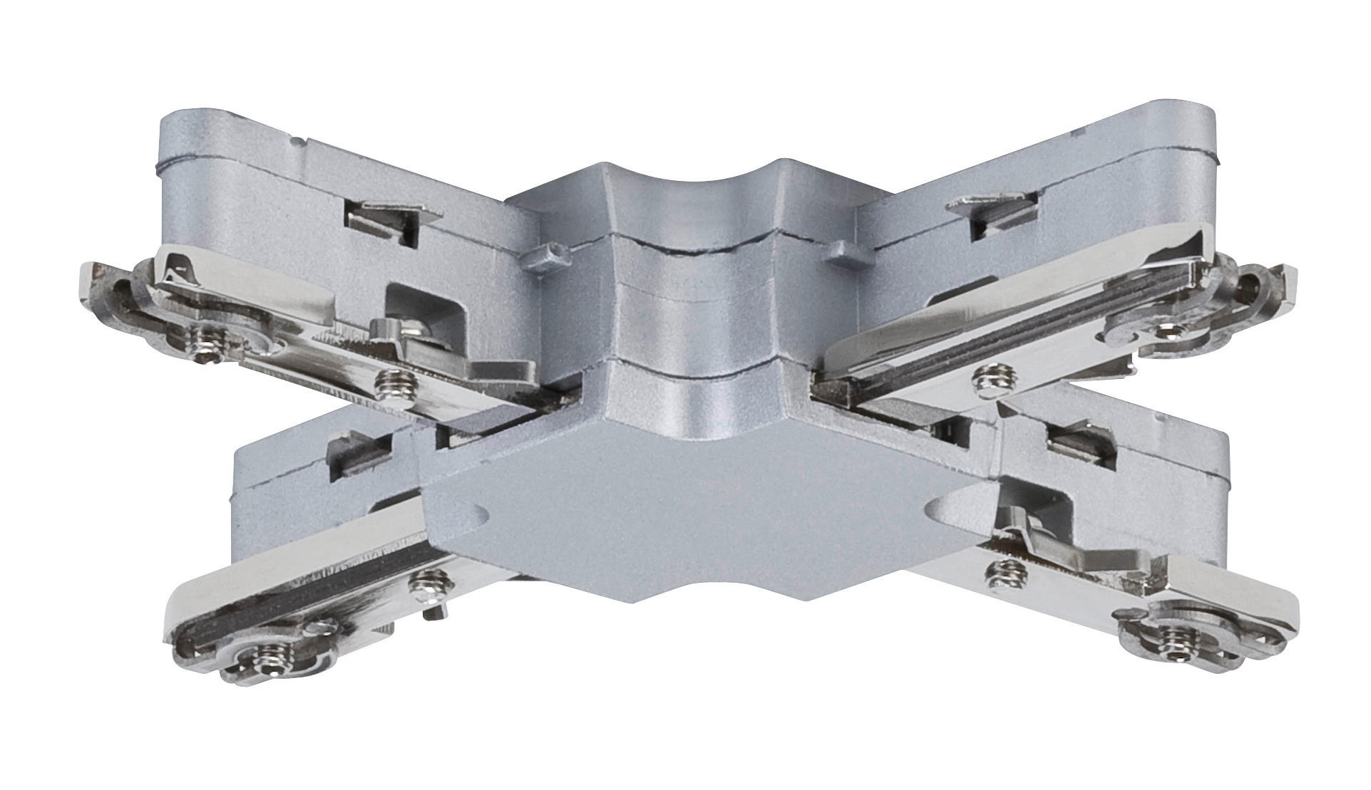 SCHIENENSYSTEM-VERBINDER - Chromfarben, Design, Metall (10,4/1,8/10,4cm) - Paulmann