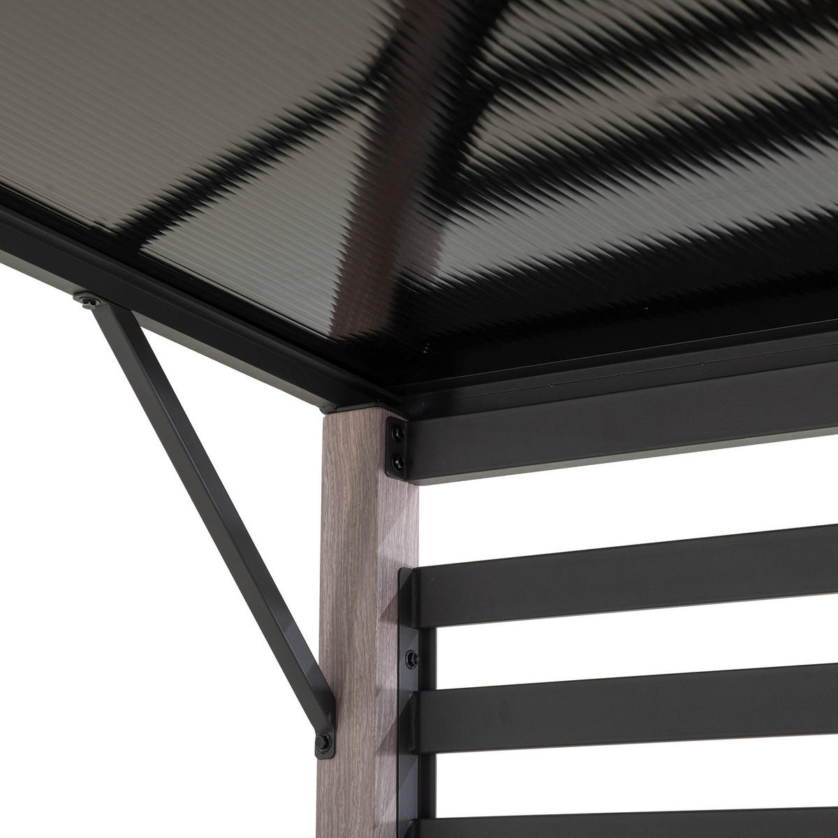 PERGOLA 282/227/252 cm Aluminium, Stahl  - Anthrazit/Grau, Basics, Metall (282/227/252cm) - Modante