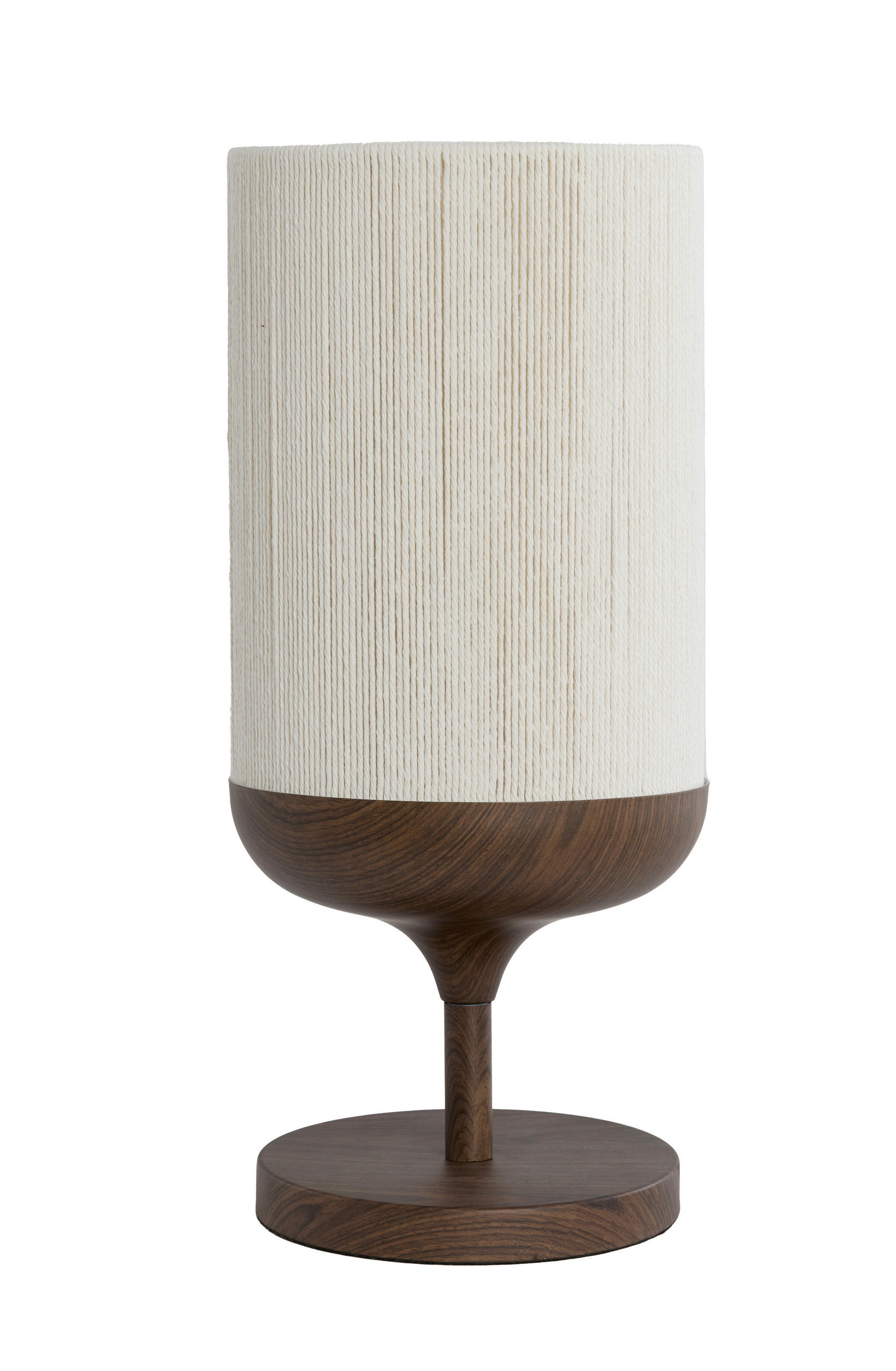 TISCHLEUCHTE Dania 22,5/22,5/50 cm - Dunkelbraun/Creme, Design, Kunststoff/Textil (22,5/22,5/50cm) - Light & Living