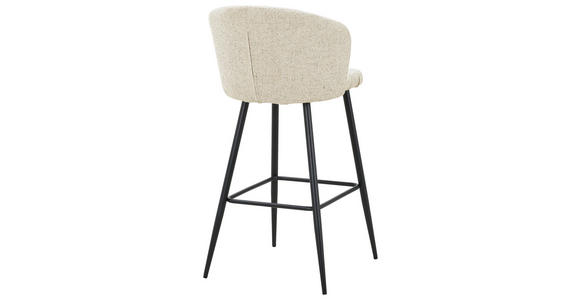 BARHOCKER in Schwarz, Beige  - Beige/Schwarz, MODERN, Textil/Metall (55/103/55cm) - Carryhome