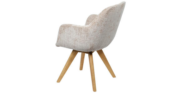 ARMLEHNSTUHL in Webstoff - Beige/Naturfarben, KONVENTIONELL, Holz/Textil (59/85/65cm) - Linea Natura