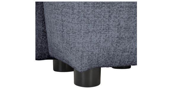 ECKSOFA in Mikrofaser Blau  - Blau/Schwarz, KONVENTIONELL, Kunststoff/Textil (295/169cm) - Carryhome