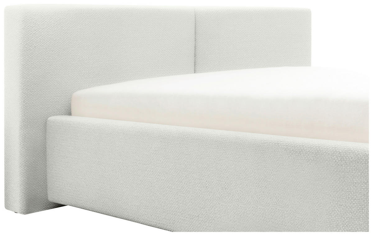 POLSTERBETT 140/200 cm  Weiss  - Weiss, Basics, Holz/Textil (140/200cm) - Boxxx