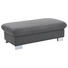 HOCKER Mikrofaser Grau - Grau, KONVENTIONELL, Textil/Metall (133/44/66cm) - Beldomo System