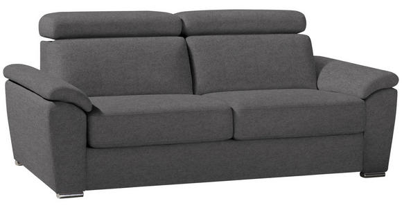 SCHLAFSOFA Webstoff Dunkelgrau  - Chromfarben/Dunkelgrau, KONVENTIONELL, Textil/Metall (206/86-104/98cm) - Novel