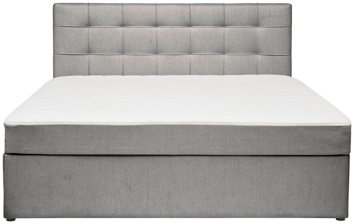 BOXBETT 200/200 cm,  in Grau,  - Grau, MODERN, Holz/Textil (200/200cm) - MID.YOU