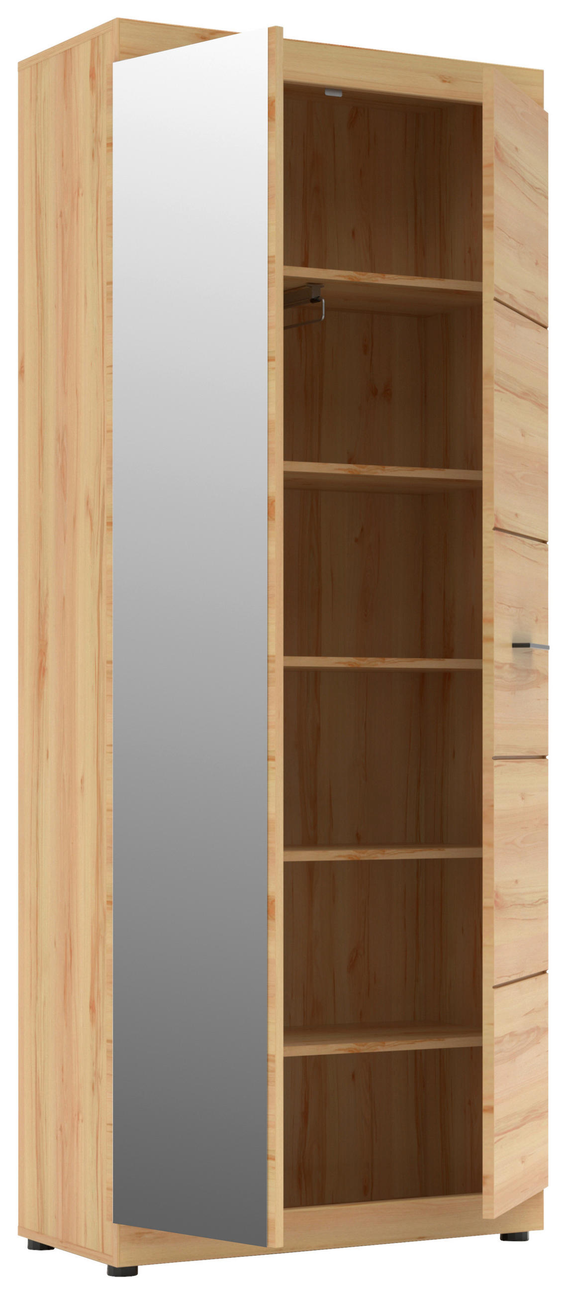 PREDSIEŇOVÁ SKRIŇA, farba buka, 80/200/40 cm - farba buka/čierna, Konventionell, kov/kompozitné drevo (80/200/40cm) - Cantus