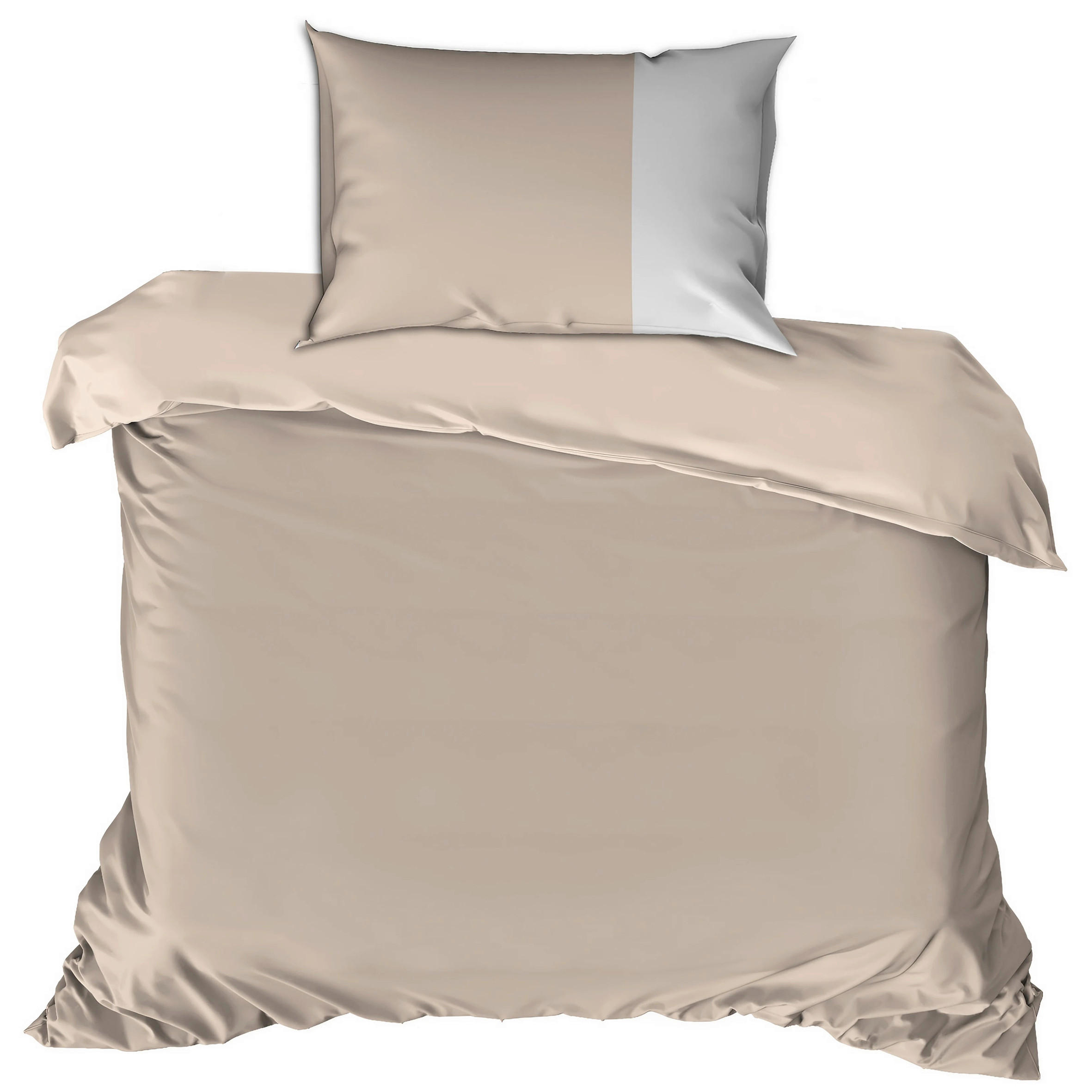 BETTWÄSCHE Renforcé 155/220 cm  - Beige/Creme, Basics, Textil (155/220cm)