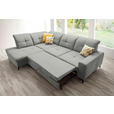 ECKSOFA in Chenille Hellgrau  240/308 cm  - Hellgrau/Schwarz, Design, Textil/Metall (240/308cm) - Xora