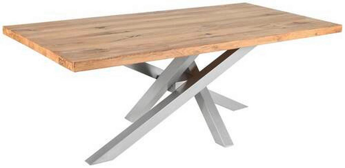 TISCHGESTELL Silberfarben  - Silberfarben, MODERN, Metall (160/70/72cm) - Boxxx