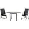 GARTENSET Aluminium  - Blau/Silberfarben, MODERN, Textil/Metall - Gardenson