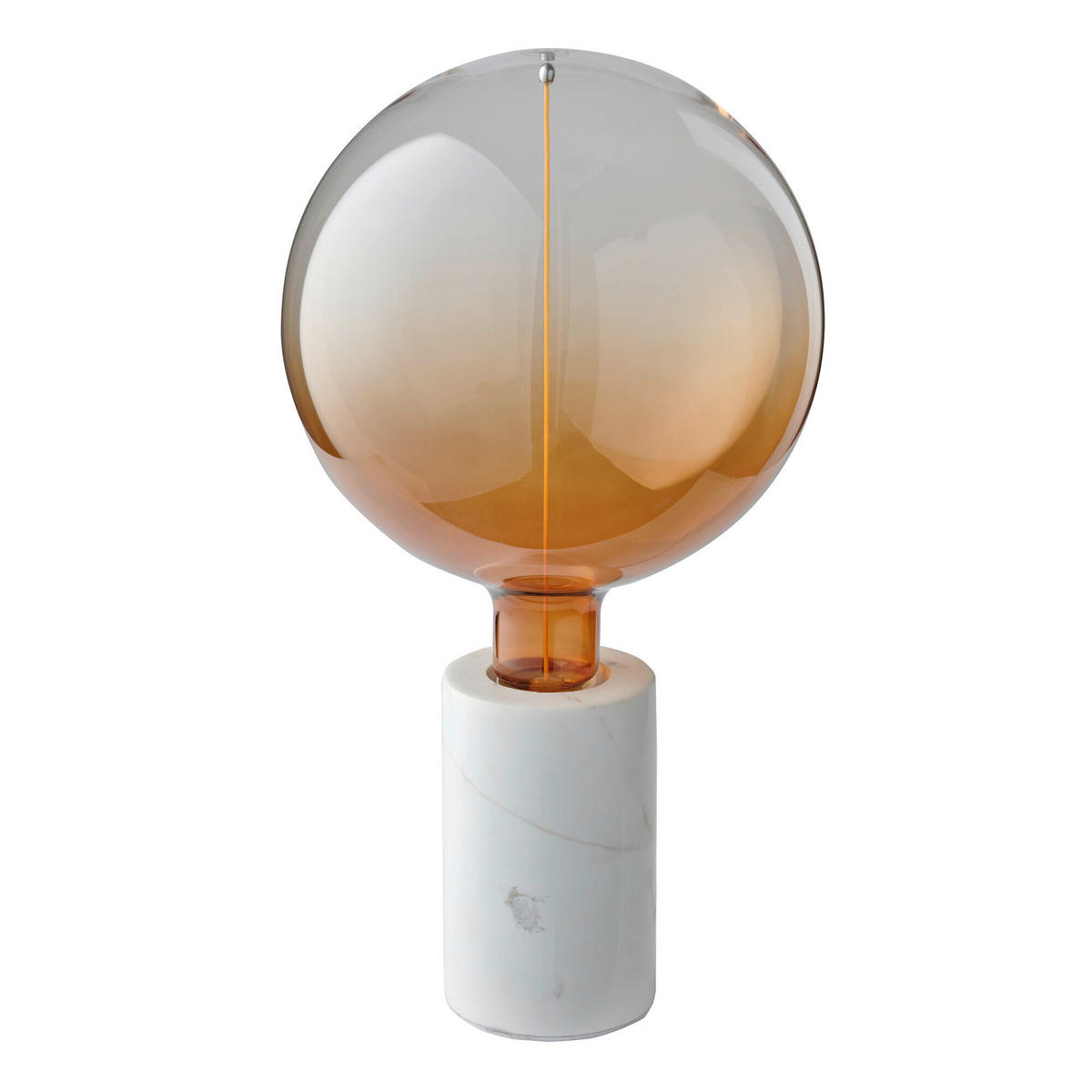 TISCHLEUCHTE 8/13 cm   - Weiß, Basics, Stein (8/13cm) - Osram