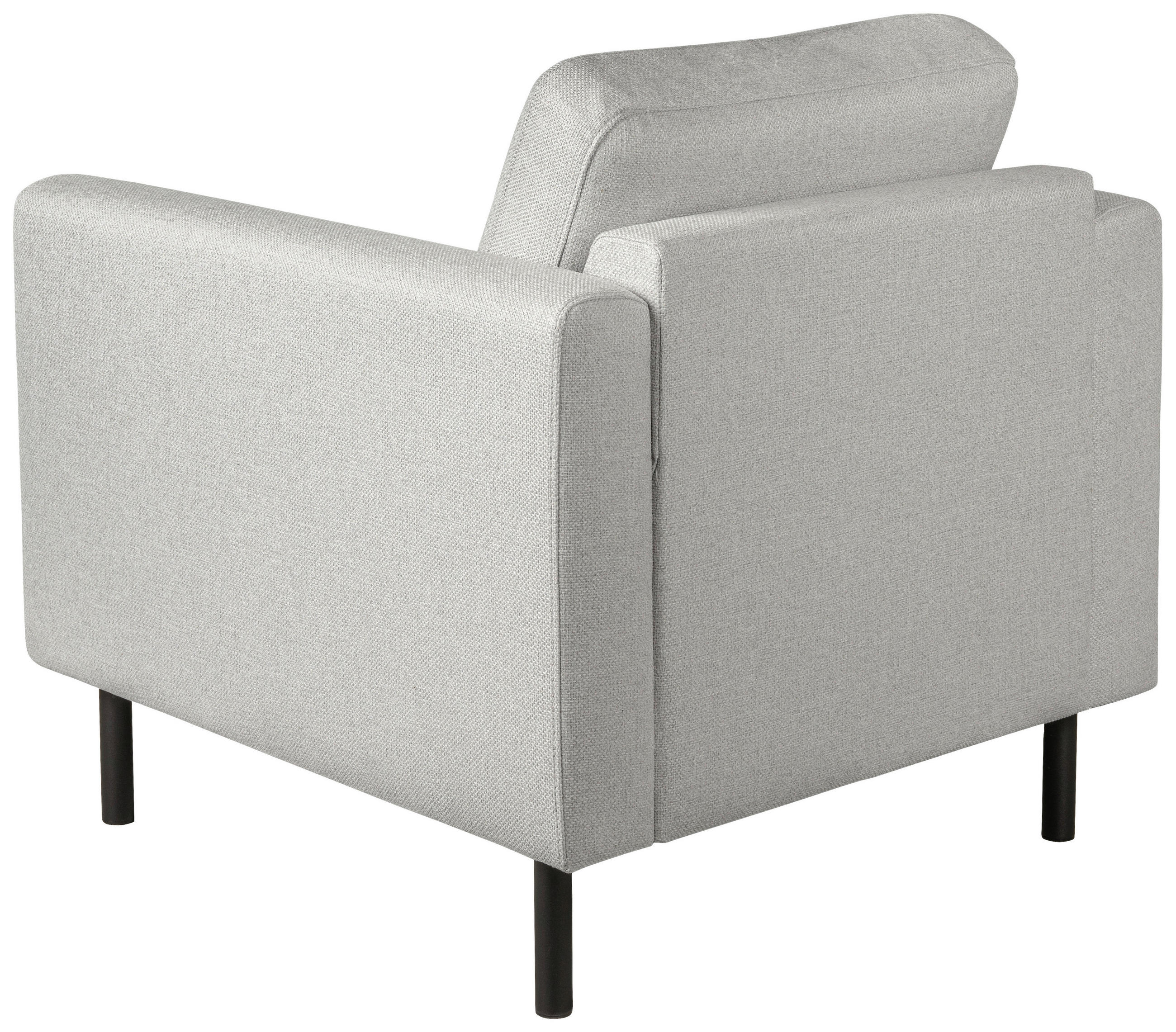 FÅTÖLJ i textil, metall, trä ljusgrå  - ljusgrå/svart, Design, metall/trä (78/78/85cm) - Pure Home Comfort