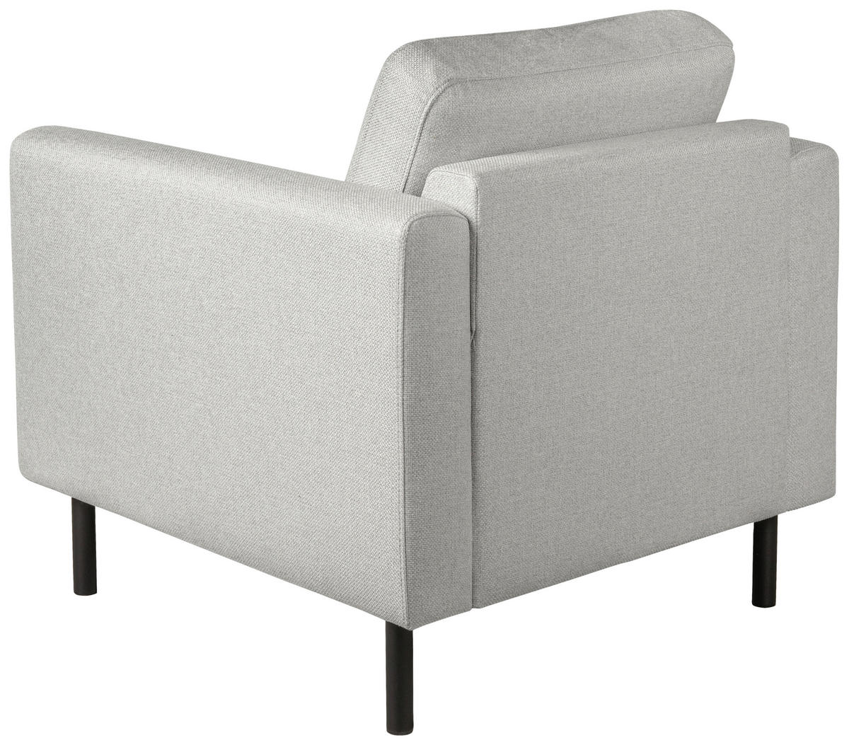 FÅTÖLJ i textil, metall, trä ljusgrå  - ljusgrå/svart, Design, metall/trä (78/78/85cm) - Pure Home Comfort
