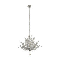 KRISTALL-HÄNGELEUCHTE 68/150 cm   - Chromfarben, Design, Glas/Metall (68/150cm)