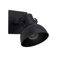 BODOVÉ SVIETIDLO, 28 W/E27, 16,0/16,0 cm  - čierna, Basics, kov/drevo (16,0/16,0cm) - Eglo