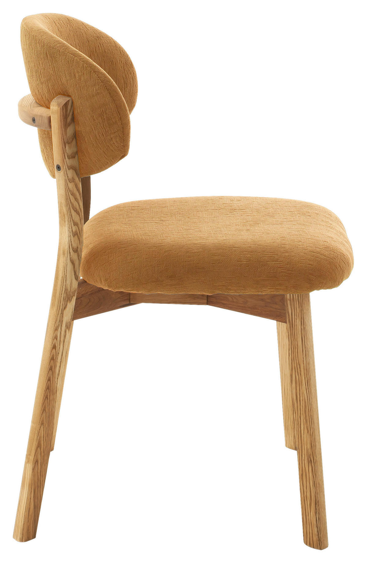 STUHL in Holz, Textil Currygelb, Wildeiche  - Currygelb/Wildeiche, KONVENTIONELL, Holz/Textil (50/82/57cm) - Venda