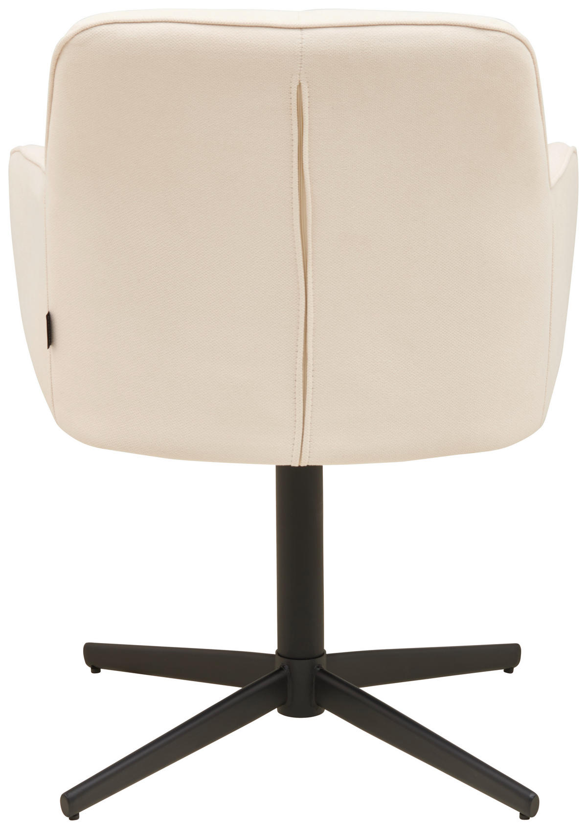 ARMLEHNSTUHL  in Eisen beschichtet  - Beige/Schwarz, MODERN, Textil/Metall (61/83/62cm) - Livetastic
