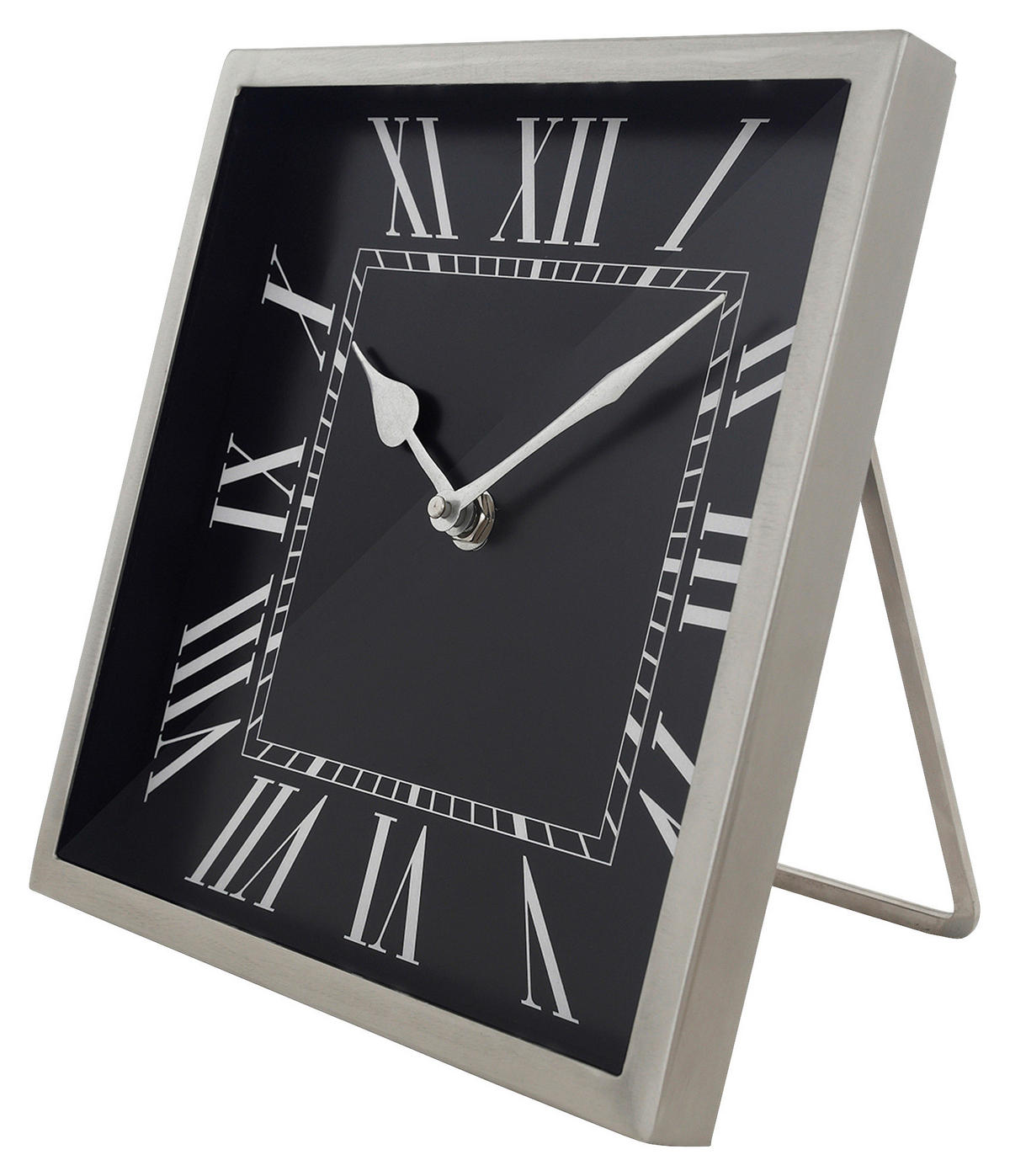 TISCHUHR 3/21/21 cm   - Silberfarben/Schwarz, Trend, Metall (3/21/21cm) - Kayoom