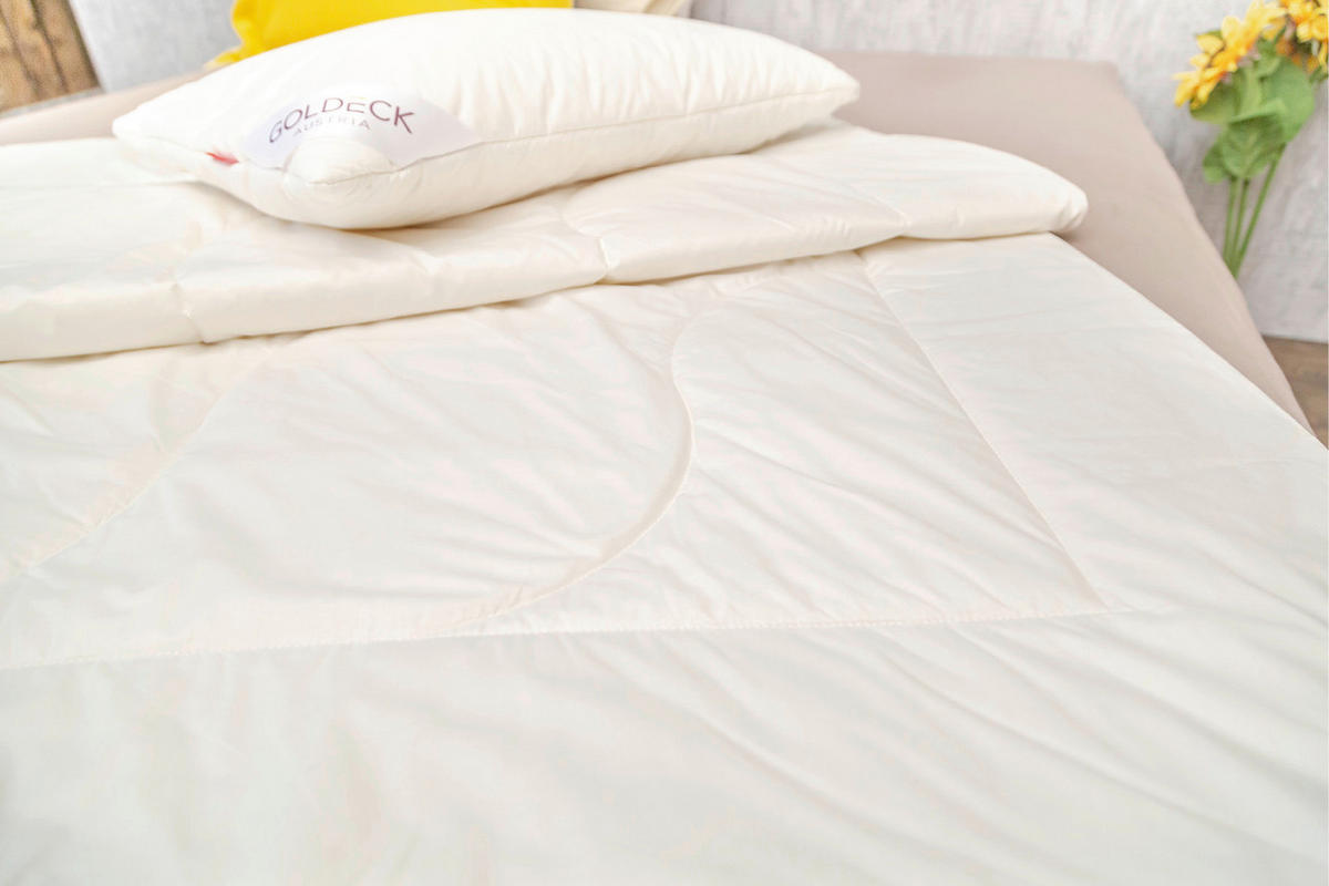HANF-GANZJAHRESDECKE 140/220 cm Hanf Aktiv  - Champagner, Basics, Naturmaterialien/Textil (140/220cm) - Goldeck Austria