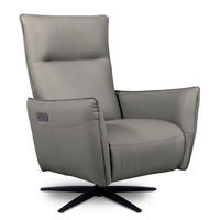 RELAXSESSEL Textil Grau  - Schwarz/Grau, Design, Textil/Metall (77/107/88cm) - Livetastic