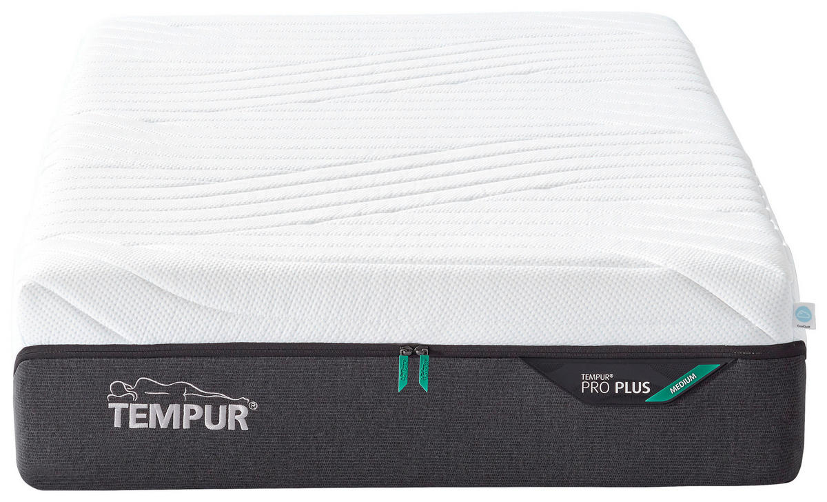 MATRATZE MEDIUM Pro Plus® Coolquilt 90/200 cm Höhe ca. 27 cm  - Anthrazit/Weiß, Basics, Textil (90/200cm) - Tempur