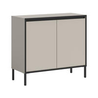 KOMMODE  in 92/83/38 cm  - Kaschmir/Schwarz, Design, Holzwerkstoff/Metall (92/83/38cm) - Livetastic