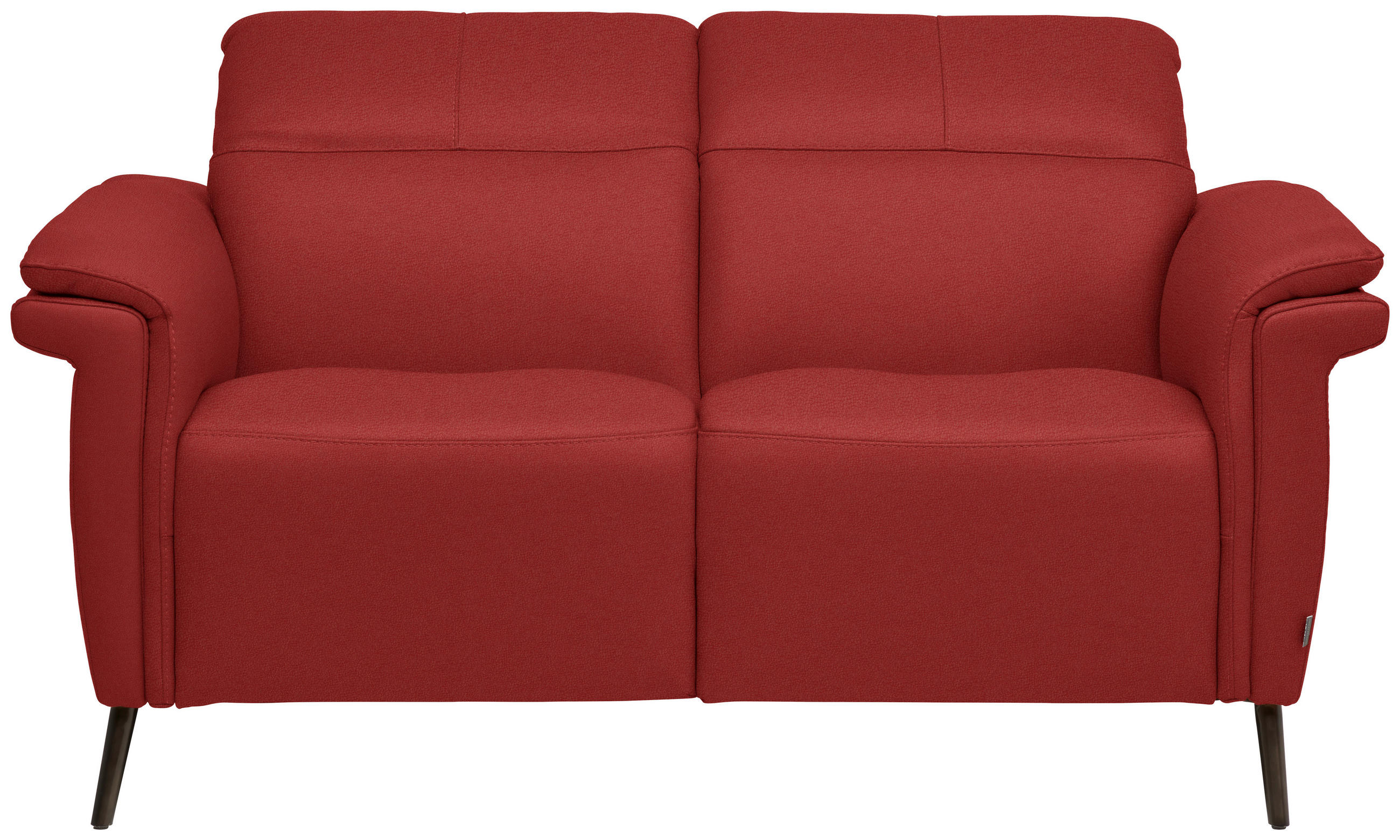 2-SITZER-SOFA  in Echtleder Rot   - Rot/Schwarz, Design, Leder/Metall (162/79/104cm) - Belluti