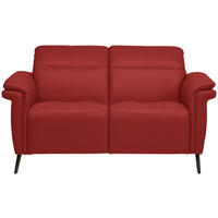 2-SITZER-SOFA  in Echtleder Rot   - Rot/Schwarz, Design, Leder/Metall (162/79/104cm) - Belluti