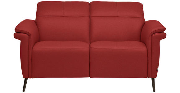 2-SITZER-SOFA  in Echtleder Rot   - Rot/Schwarz, Design, Leder/Metall (162/79/104cm) - Belluti