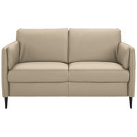 2,5-SITZER in Echtleder Grau  - Schwarz/Grau, Design, Leder/Metall (164/84/99cm) - Dieter Knoll