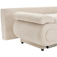 SCHLAFSOFA  in Cord Hellgrau, Beige  - Chromfarben/Beige, Design, Textil/Metall (200/78/90cm) - Venda