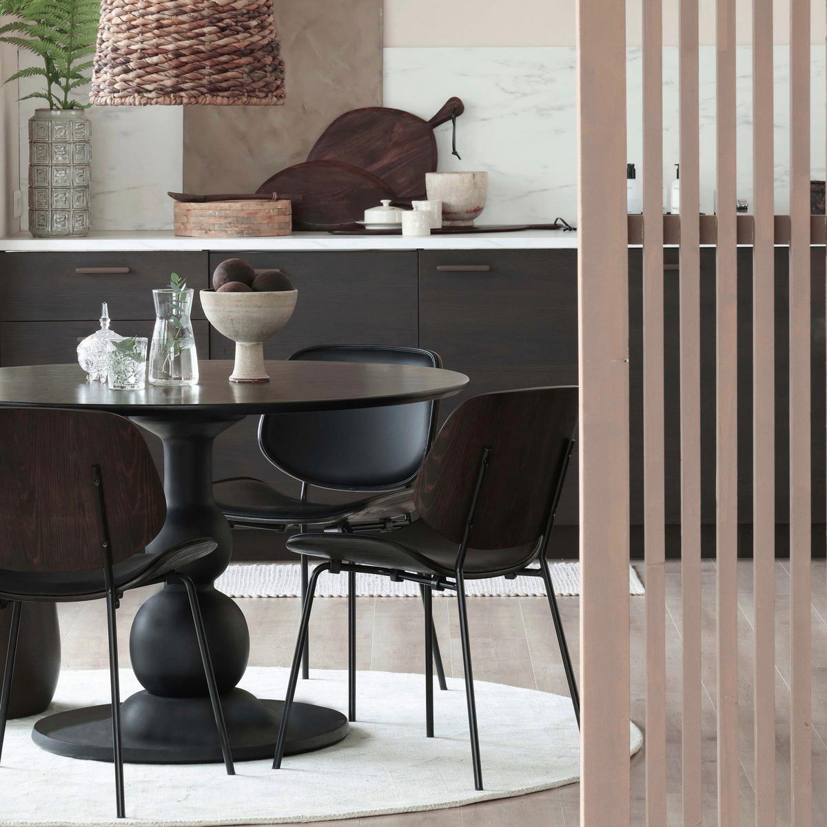 STUHL-SET 2 Stück  in Eisen Lederlook  - Schwarz, MODERN, Holz/Textil (49/80/57cm) - Livetastic