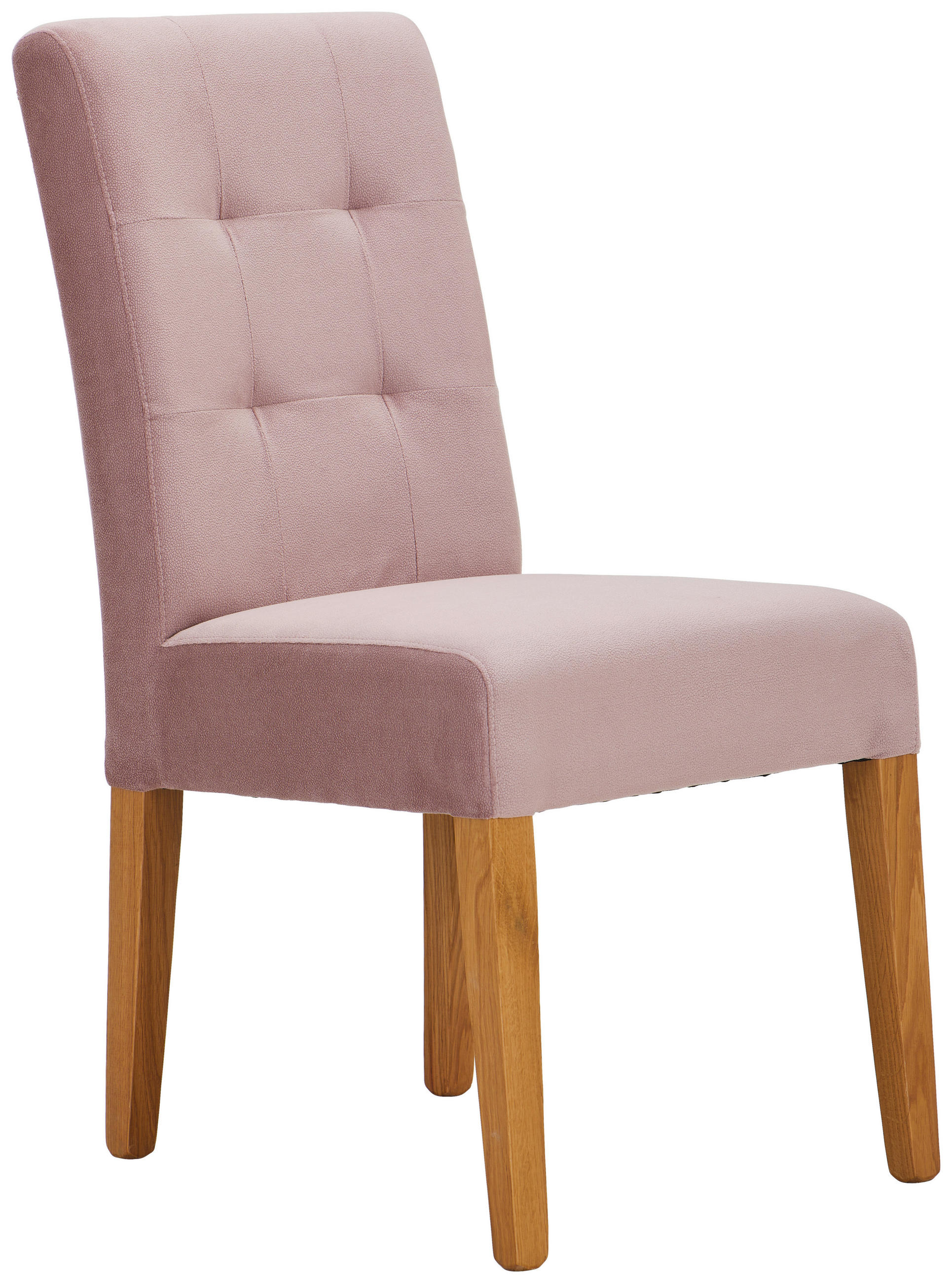 STUHL in Holz, Textil Rosa, Eichefarben  - Eichefarben/Rosa, LIFESTYLE, Holz/Textil (42/95/57cm) - Carryhome