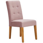 STUHL in Holz, Textil Rosa, Eichefarben  - Eichefarben/Rosa, LIFESTYLE, Holz/Textil (42/95/57cm) - Carryhome