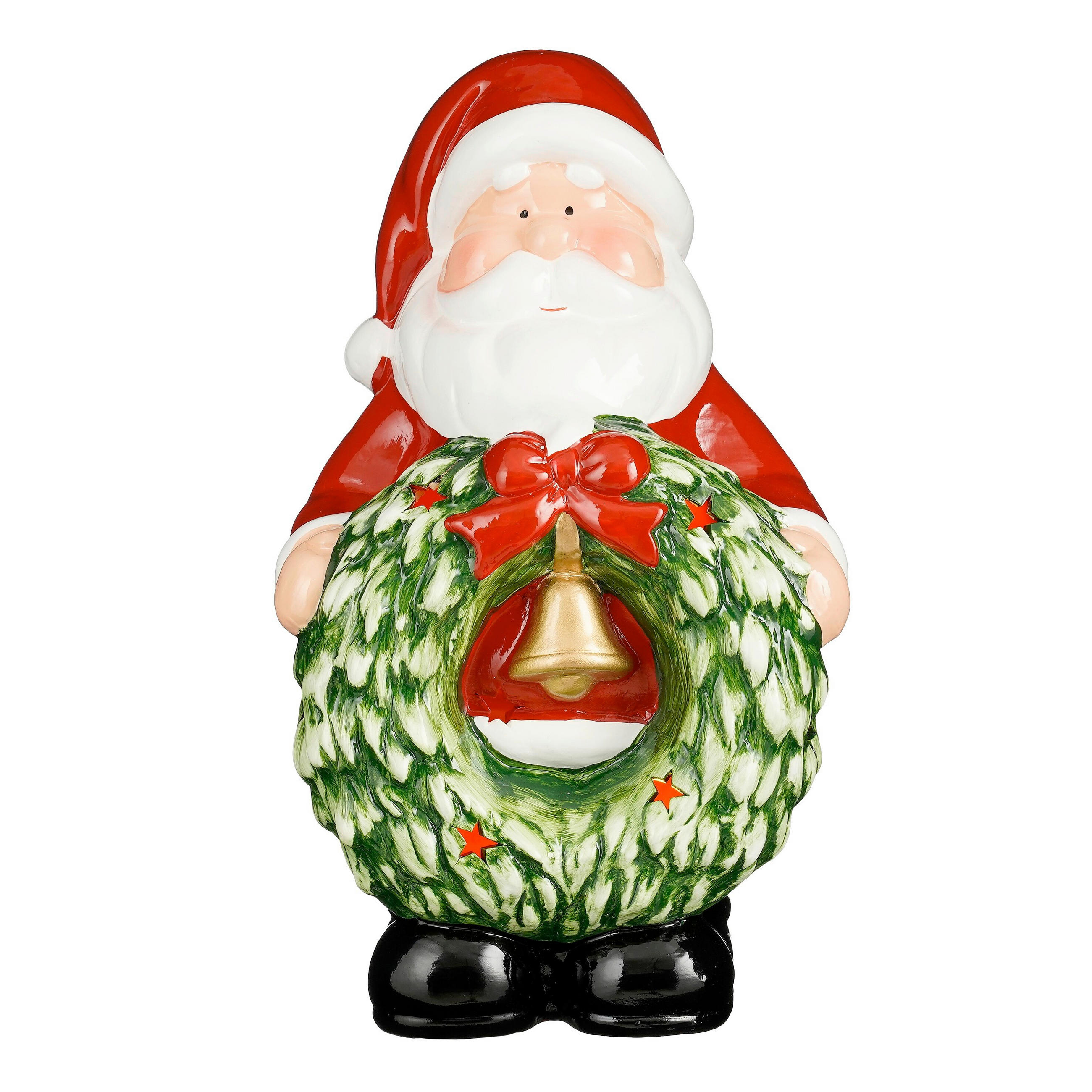 KARÁCSONYI FIGURA - piros, Basics, kerámia (18/15/29.5cm)