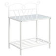 NACHTTISCH 53/60/30 cm  in Klar, Weiß  - Klar/Weiß, Basics, Glas/Metall (53/60/30cm) - Carryhome