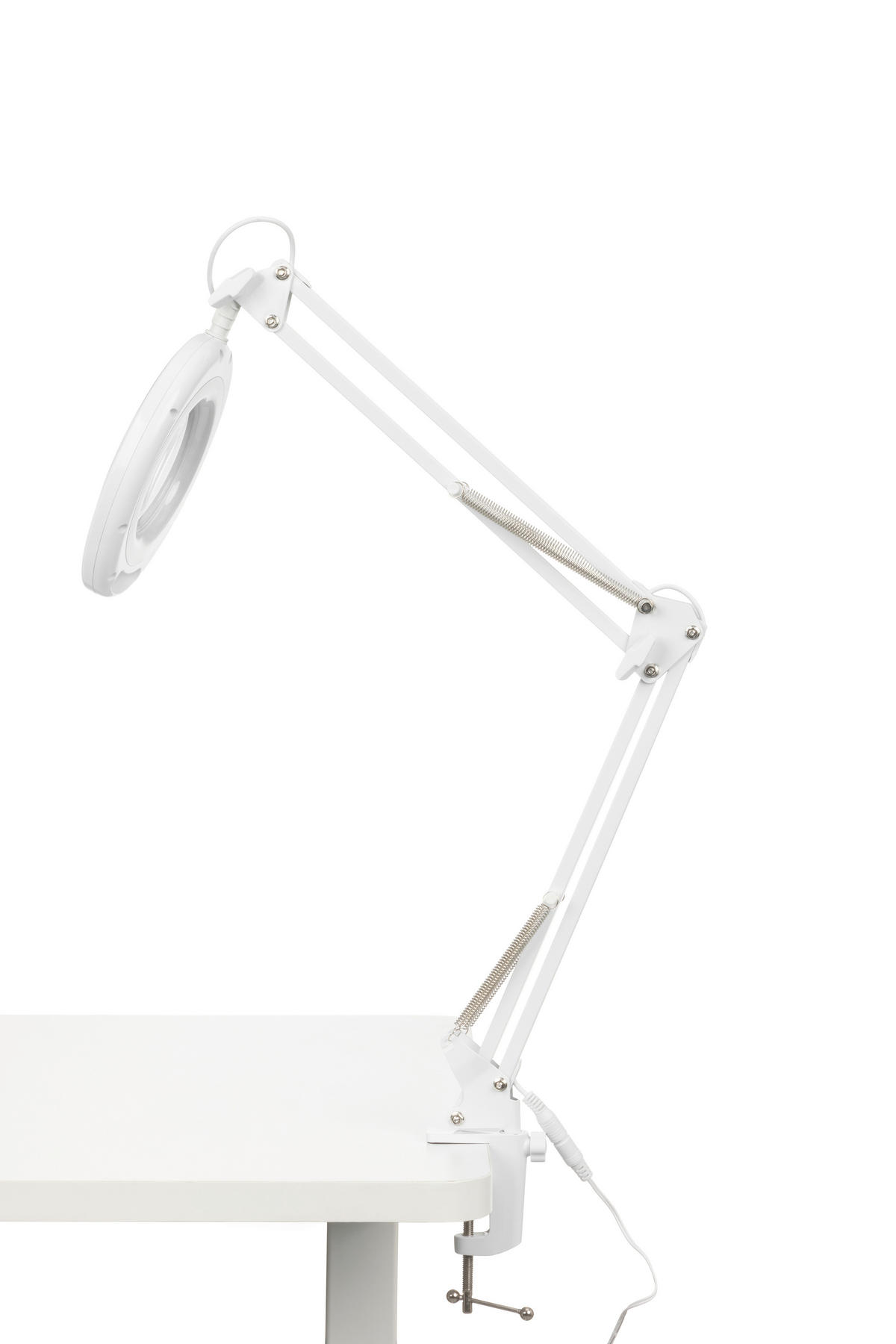 LAMPA NA PÍSACÍ STÔL, 60/15,8/33 cm - biela, Basics, kov/plast (60/15,8/33cm) - Novel