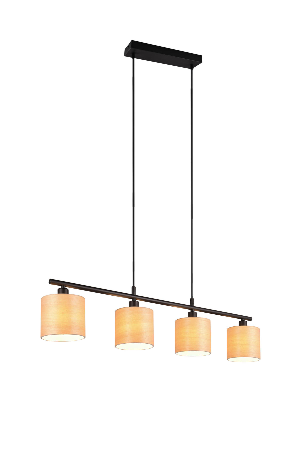 HÄNGELEUCHTE 84/12/150 cm  - Schwarz, Basics, Holz/Metall (84/12/150cm) - Novel